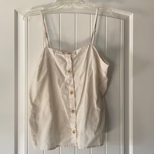 Cream Old Navy Linen Tank - Medium